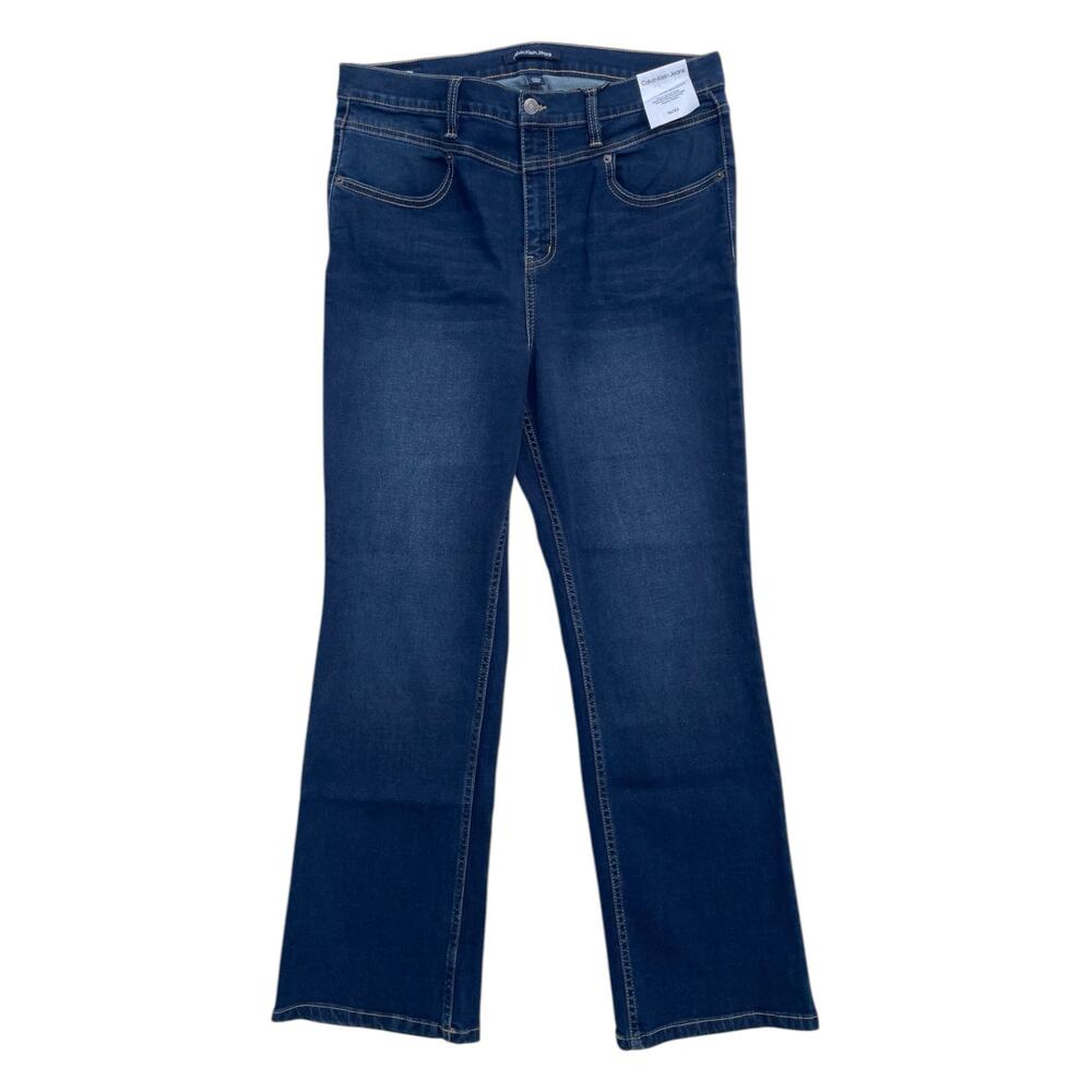 Calvin Klein Jeans Size 16/33 High Rise Bootcut Womens NWT Stretch Repreve Denim